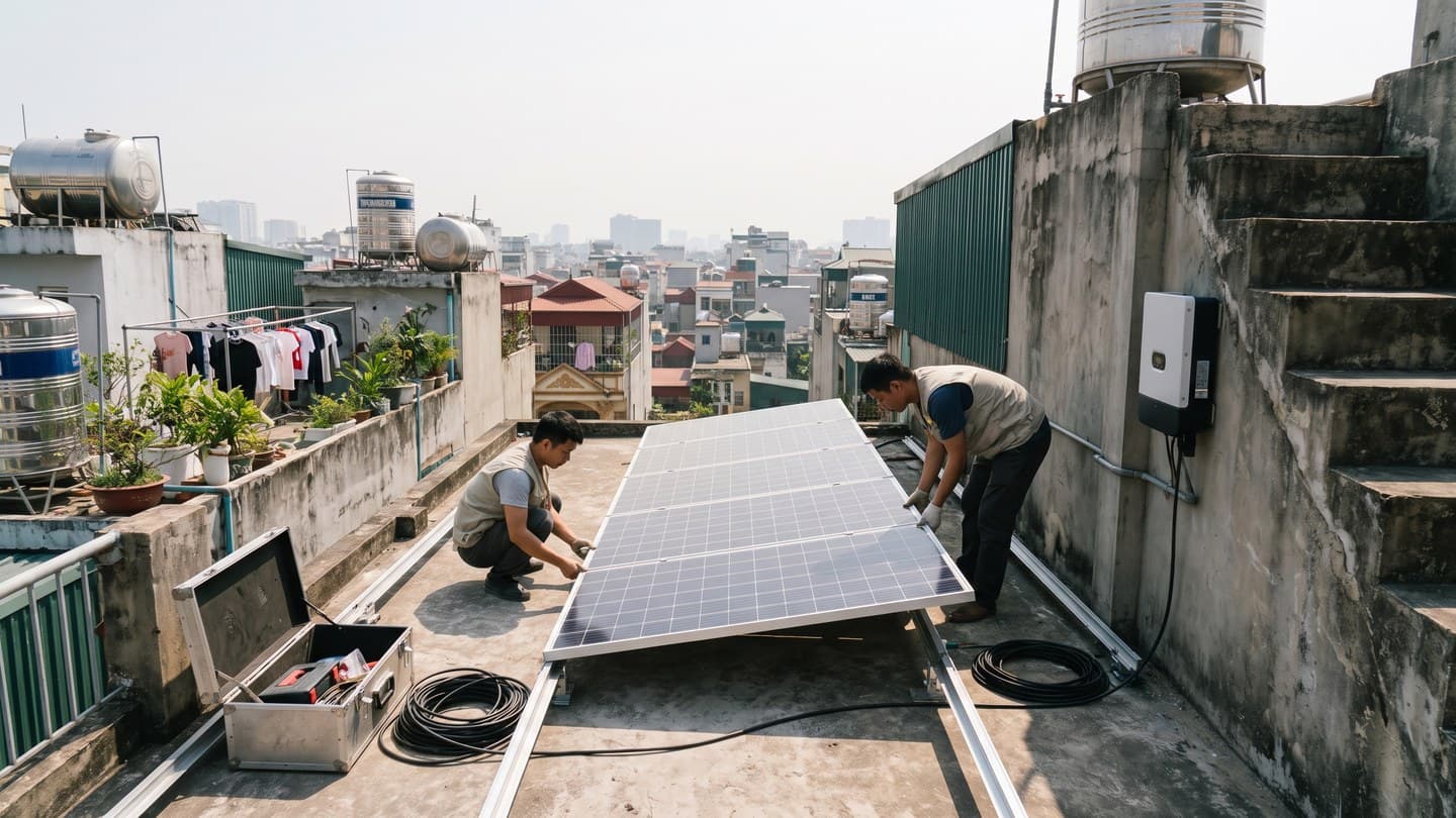 Giá hệ thống điện mặt trời 5kW trọn gói cập nhật hôm nay